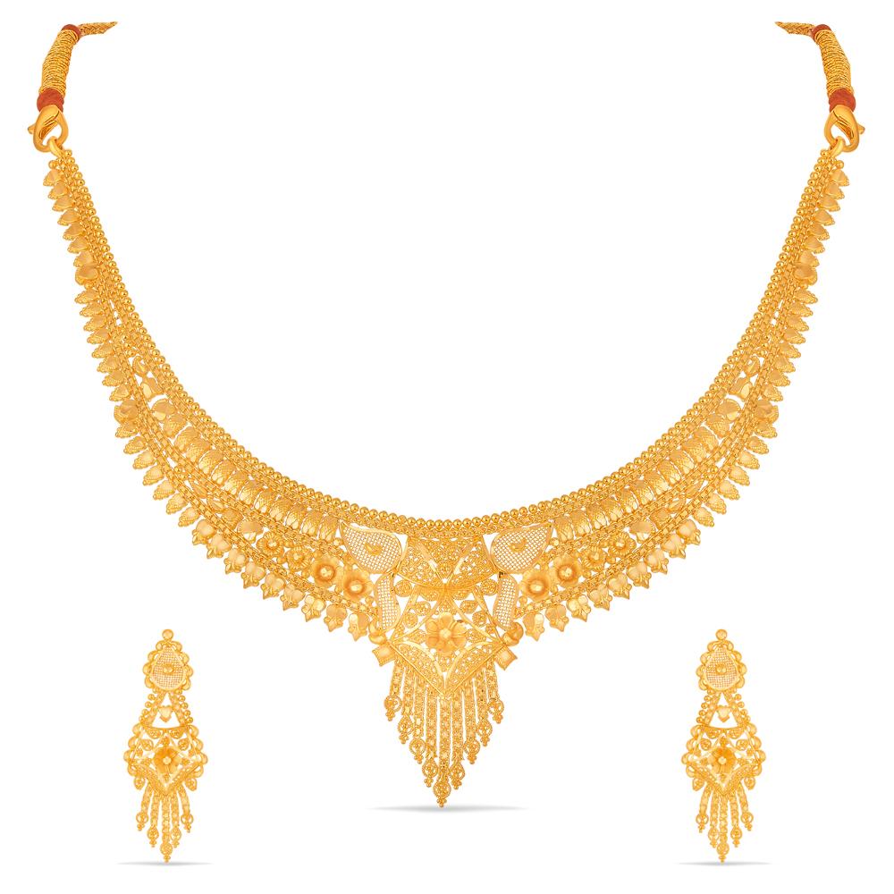 Buy 22 Karat Gold Necklace Set