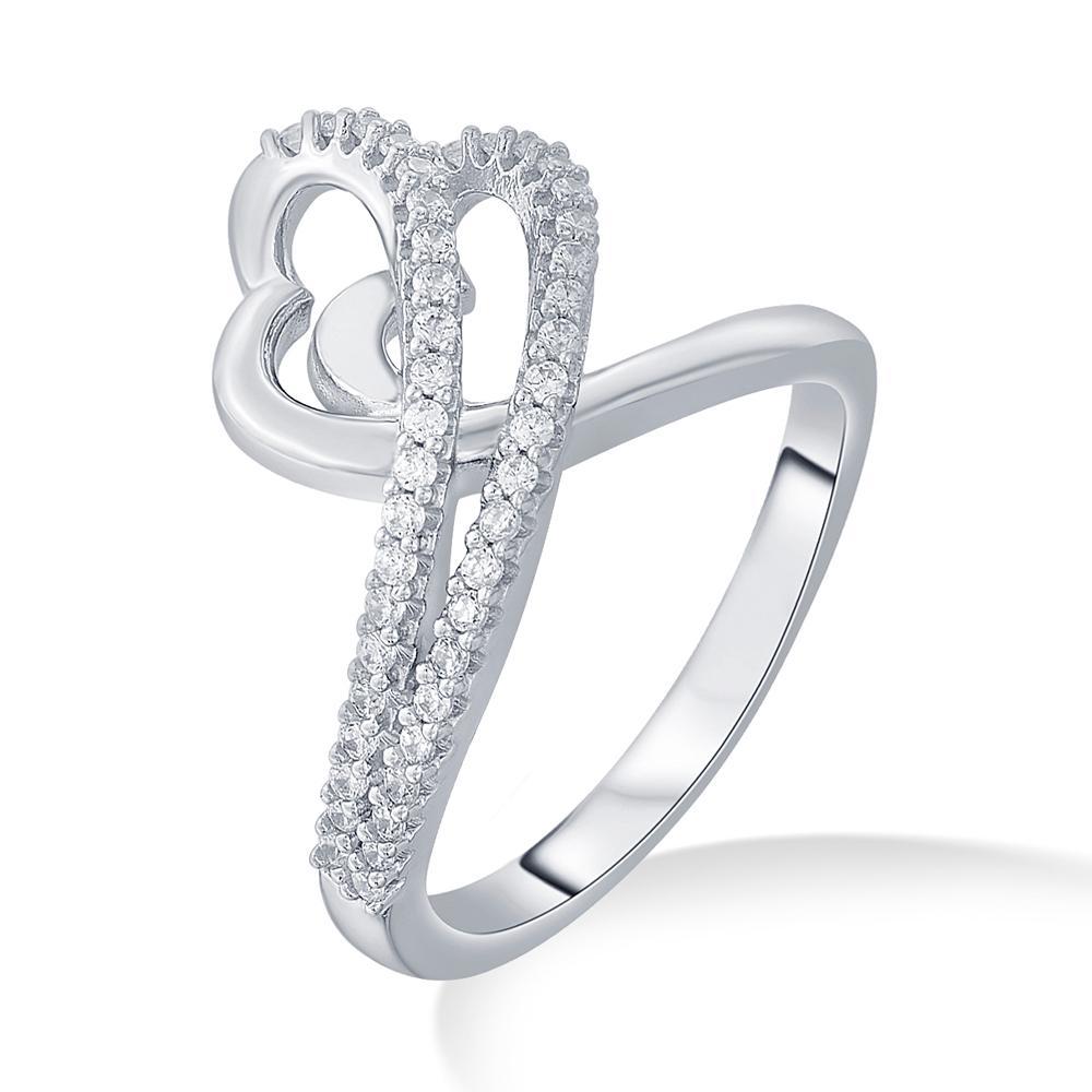 Buy Crystal Accented Heart Ring