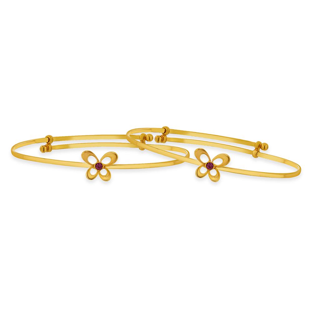 Buy Melorra 18 Kt Flap Straps Gold Bracelet Yellow Gold For Women at  Amazonin