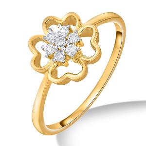 Buy 14 Karat Gold & Diamond Ring