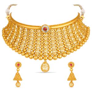 Buy 22 Karat Gold Necklace Set