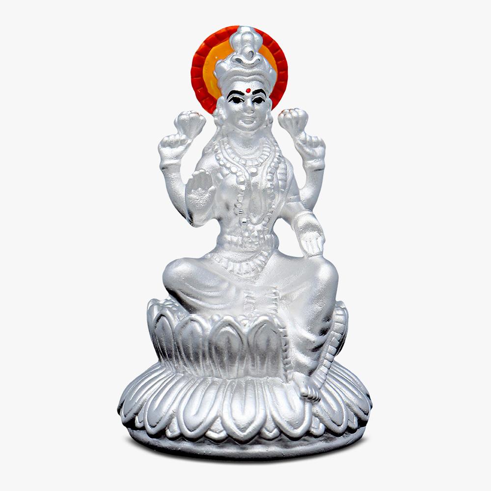 Buy 99.9% Pure Silver Goddess Laxmi Idol
