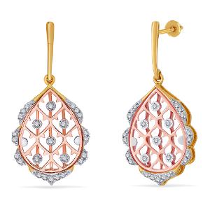 Buy 14 Karat Gold & Diamond Earrings