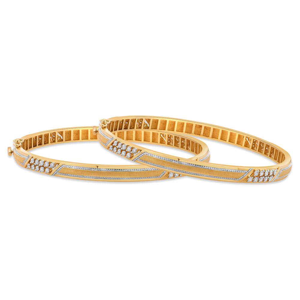 Buy 18 Karat Gold & Diamond Bangle