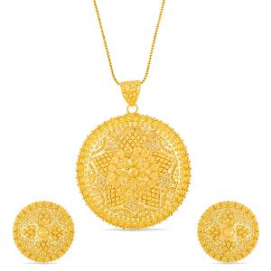 Buy 22 Karat Gold Pendant Set