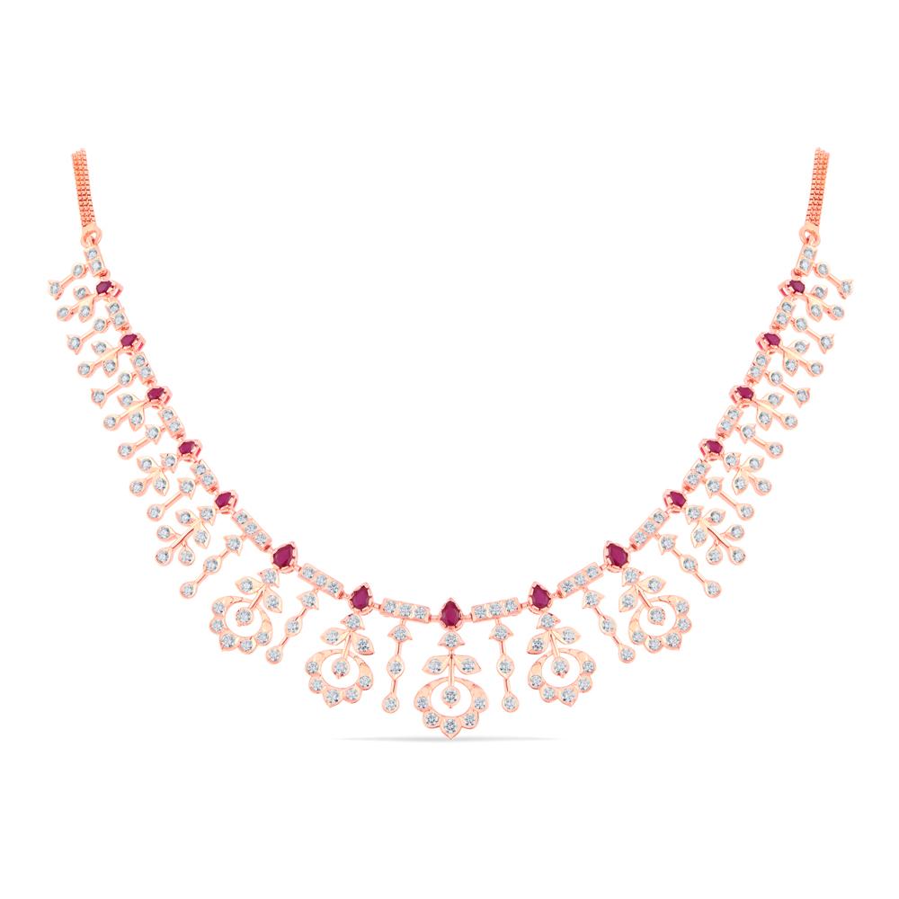 Buy 22 Karat Gold & Diamond Necklace