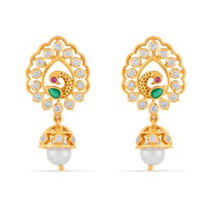 Buy 22 Karat Gold & Diamond Earrings