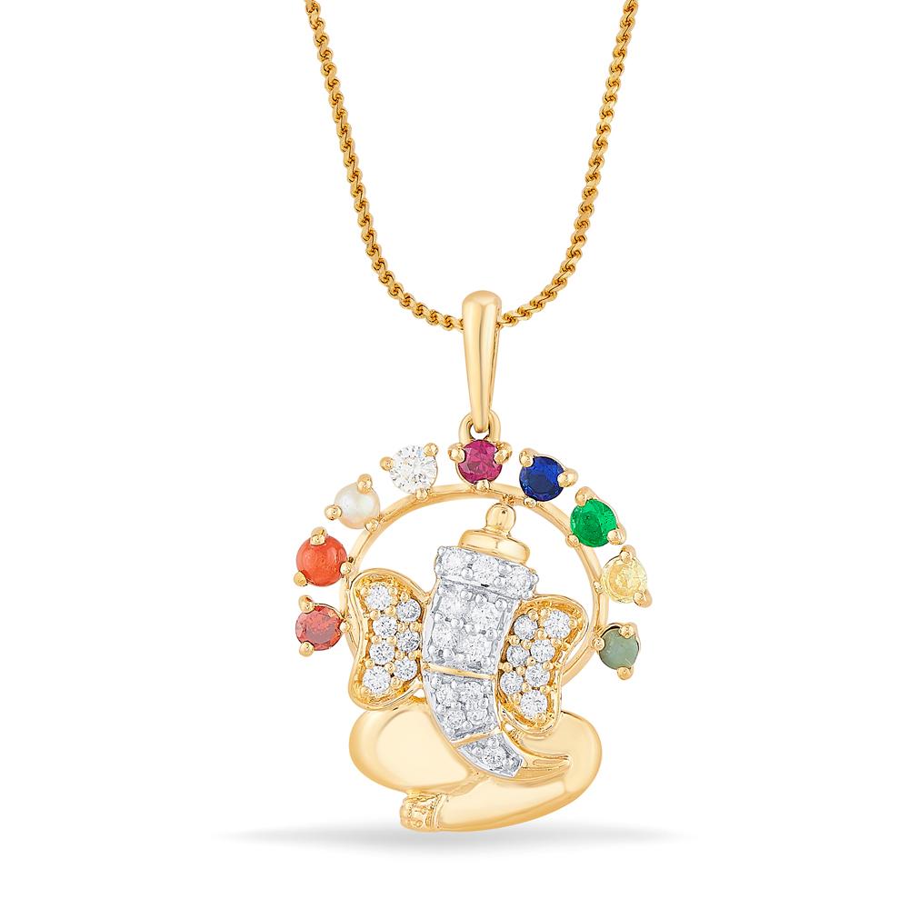 Buy 18 Karat Gold & Diamond Pendant