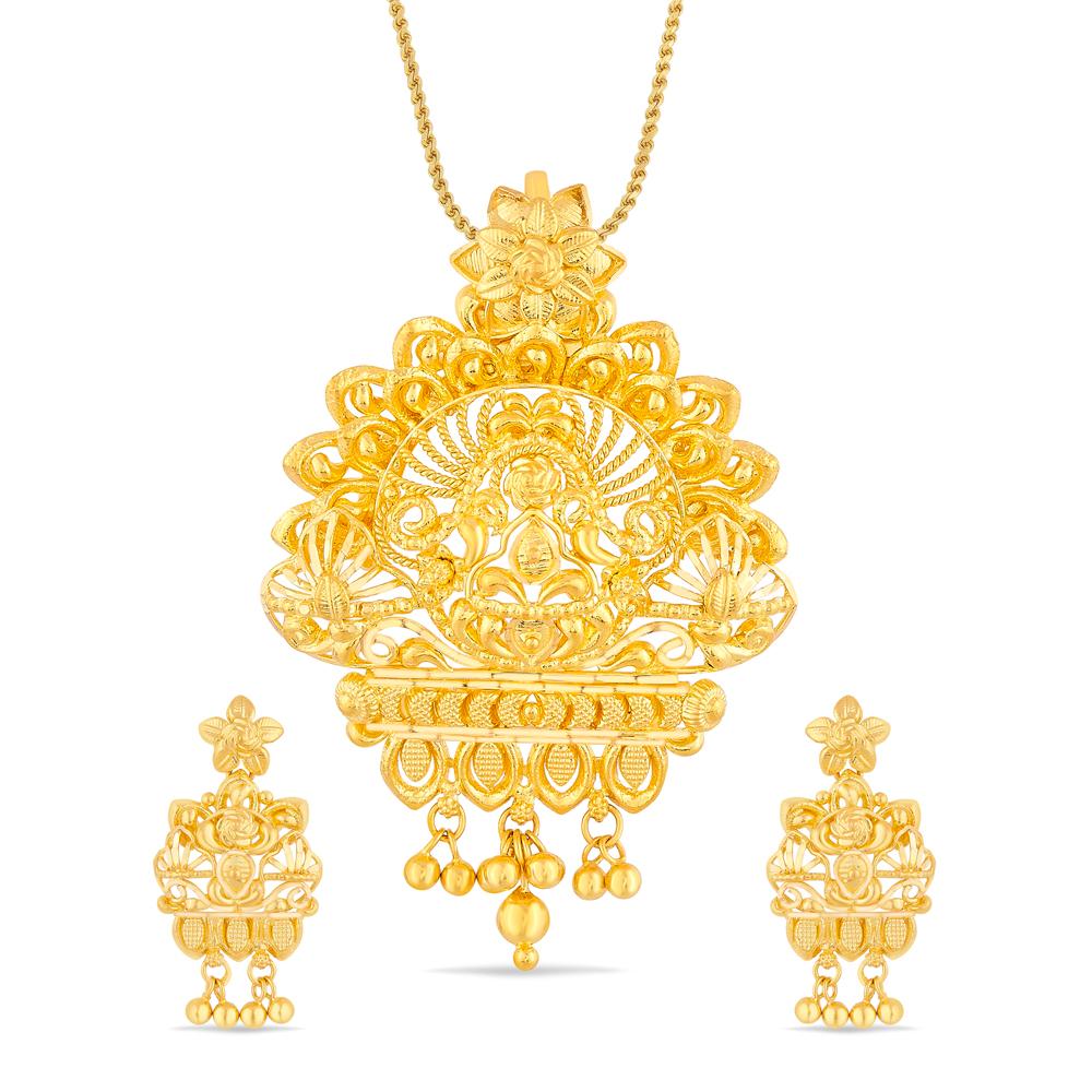 Buy 22 Karat Gold Pendant Set