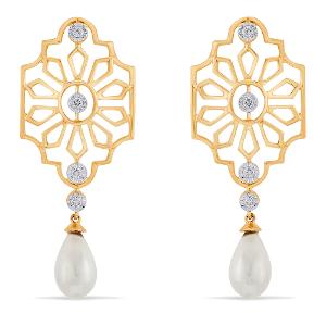 Buy 14 Karat Gold & Diamond Earrings