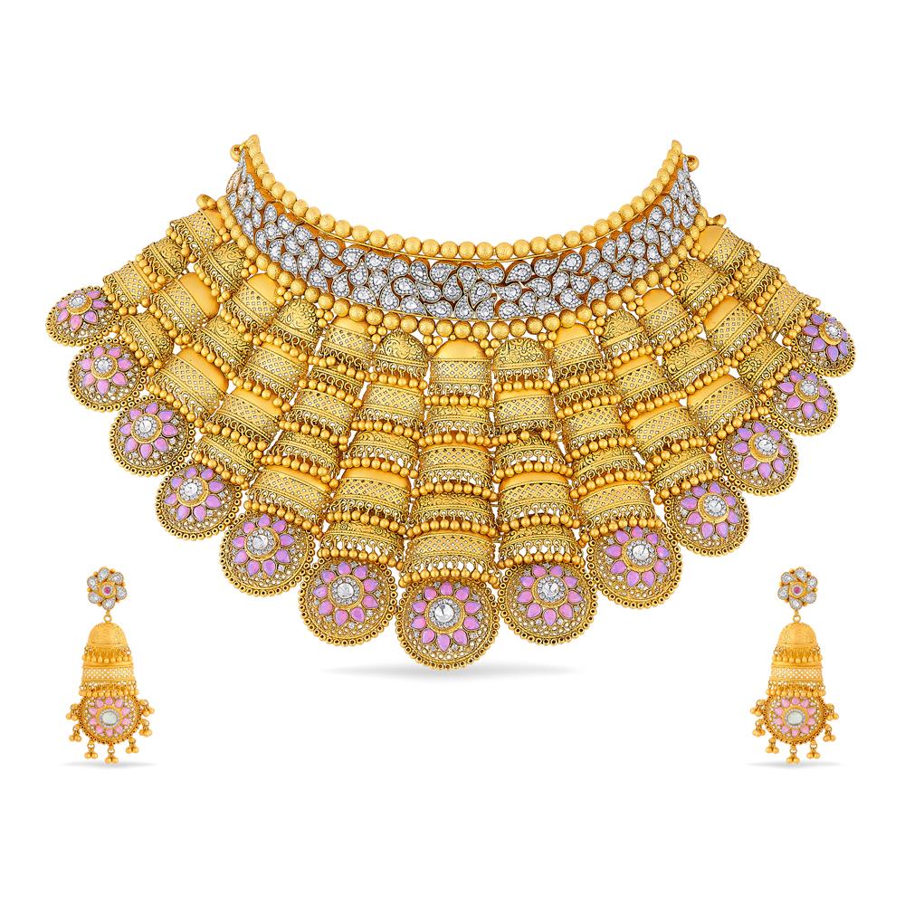 Buy 22 Karat Gold Necklace Set