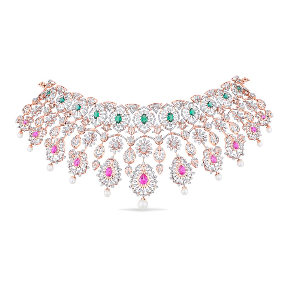 Buy 18 Karat Gold & Diamond Necklace