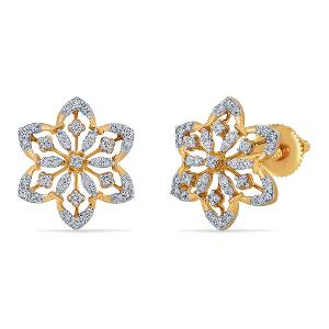 Buy 14 Karat Gold & Diamond Earrings