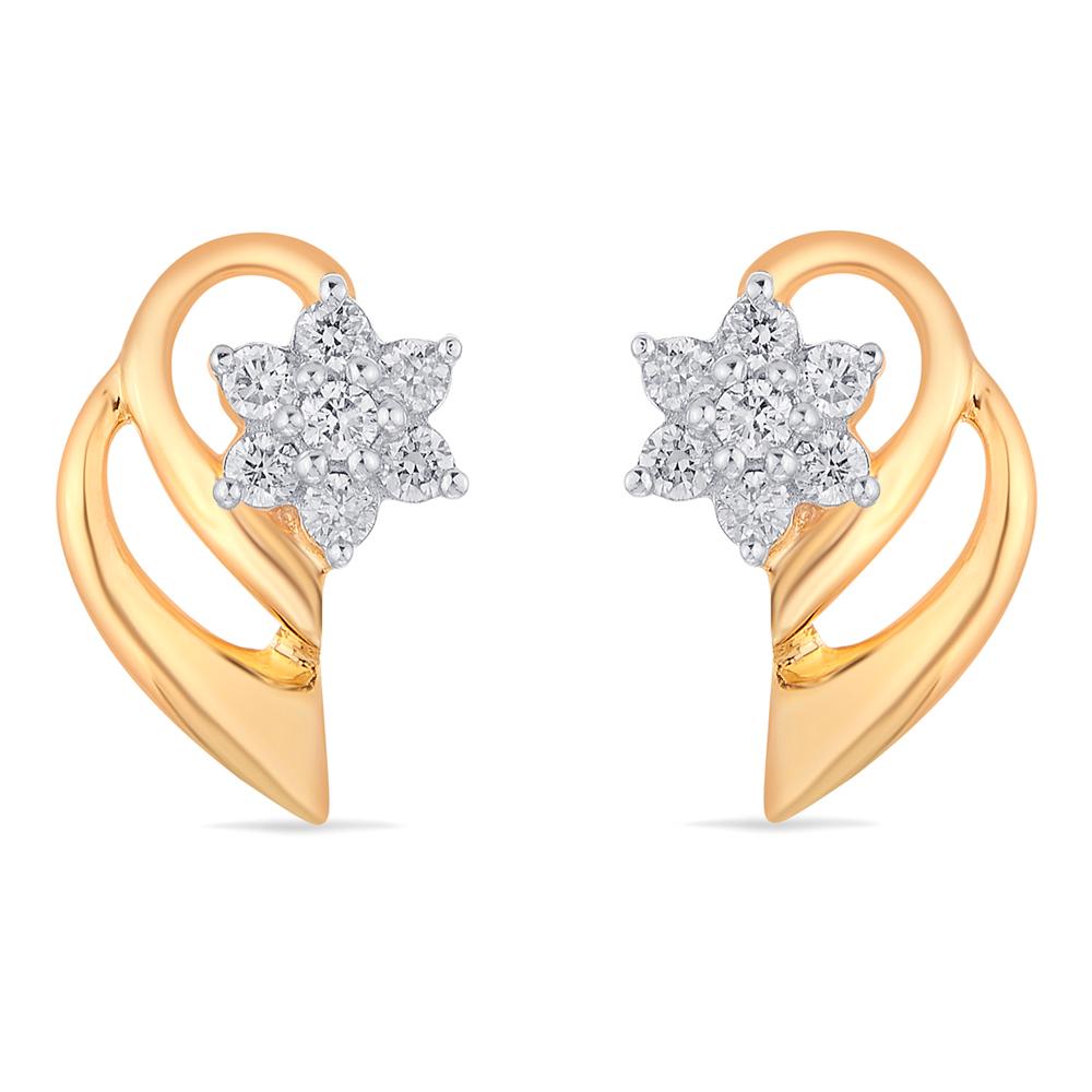 Buy 18 Karat Gold & Diamond Earrings