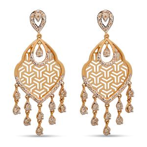 Buy 14 Karat Gold & Diamond Earrings
