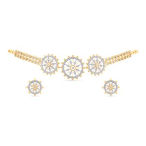 Buy 14 Karat Gold & Diamond Necklace Set