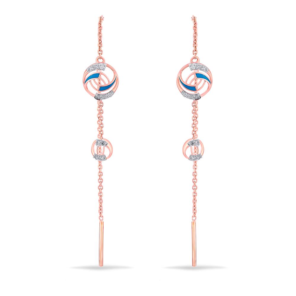 Buy 14 Karat Gold & Diamond Earrings