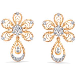 Buy 14 Karat Gold & Diamond Earrings