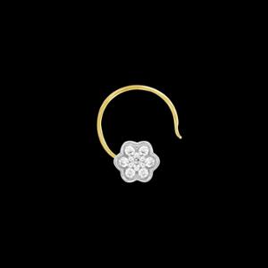 Buy 14 Karat Gold & Diamond Nose Pin