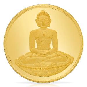 Buy 24 Kt Yellow Finish 4 Grams Mahavir Gold Coin