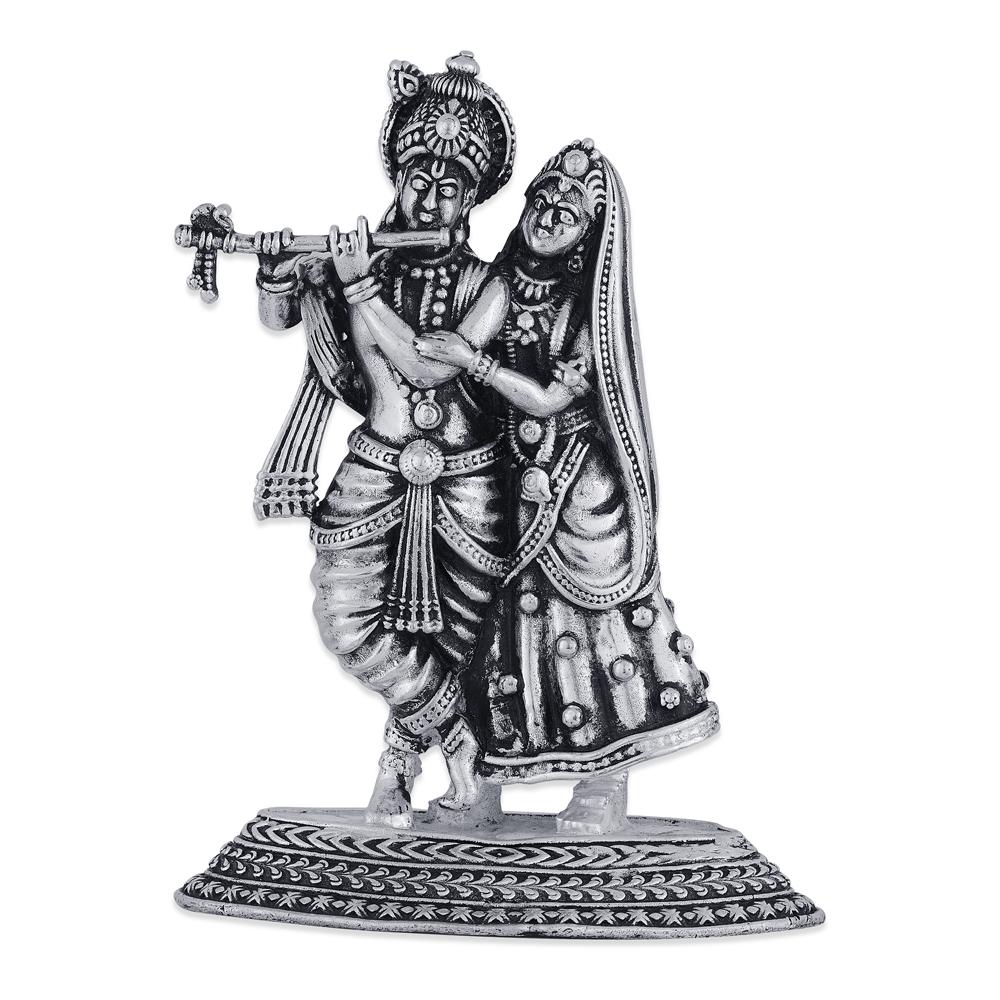 Buy 925 Purity Silver Radha Krishna God Idol