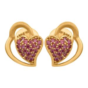 Buy 22 Karat Romantic Heart Gold Earrings