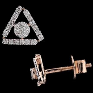 Buy 18 Karat Gold & Diamond Earrings