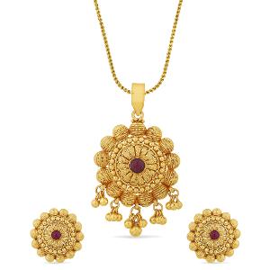Buy 22 Karat Gold Pendant Set