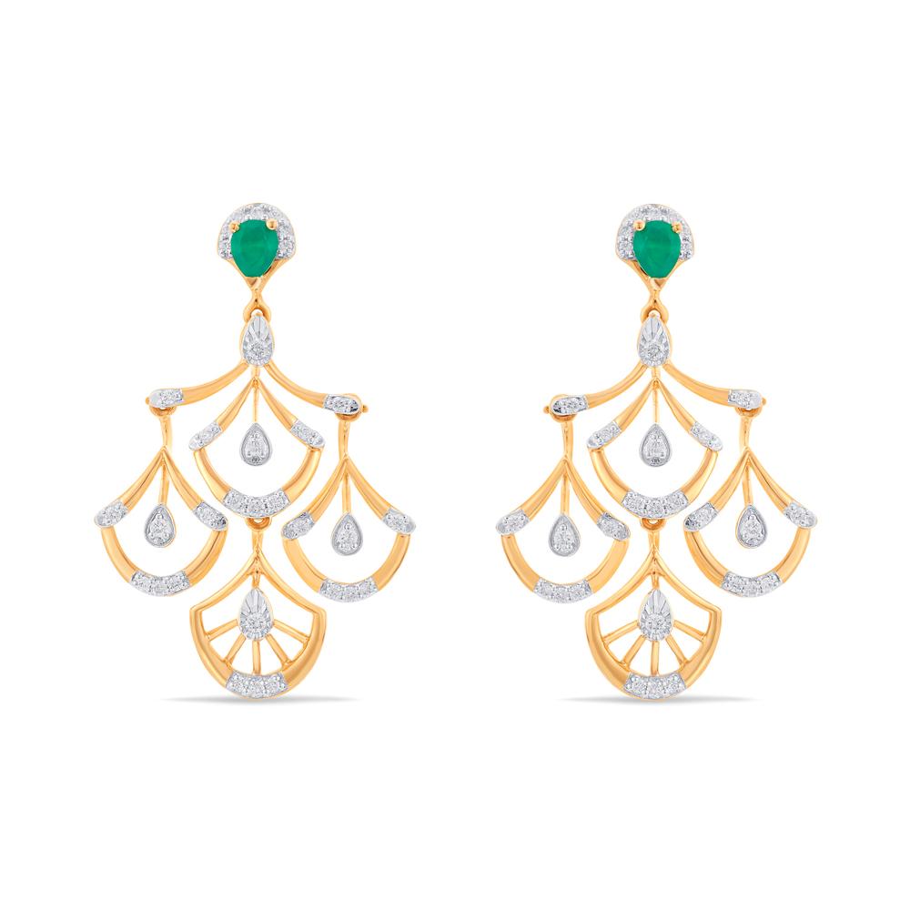 Buy 14 Karat Gold & Diamond  Earrings