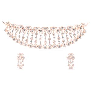 Buy 14 Karat Gold & Diamond Necklace Set
