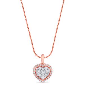 Buy 18 Karat Gold & Diamond Pendant Set