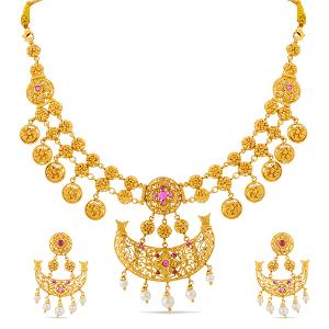 Buy 22 Karat Gold Necklace Set