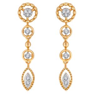 Buy 14 Karat Gold & Diamond Earrings