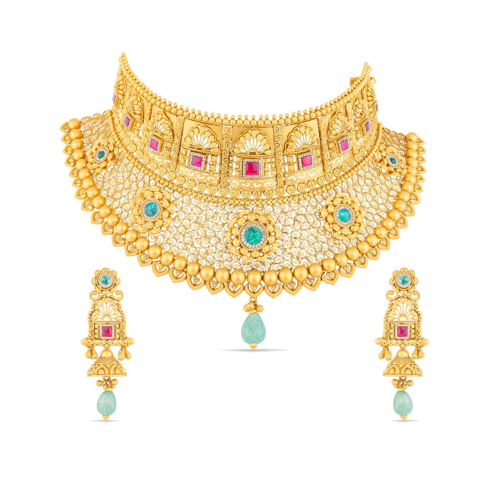 Buy 22 Karat Gold Necklace Set