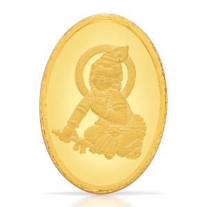 Buy 24 Kt Yellow Finish 4 Grams Balkrishna Gold Coin