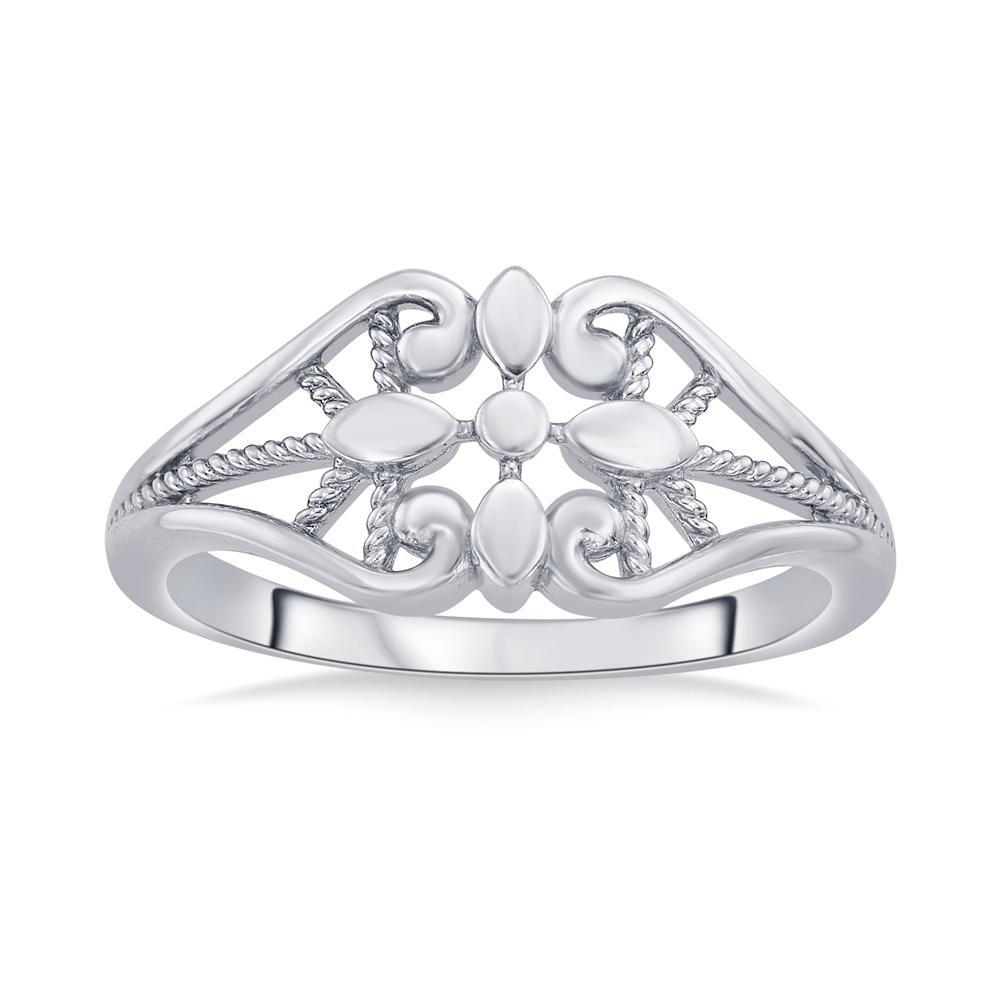Buy Filigree Bloom Silver Ring