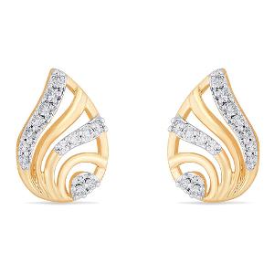 Buy Shimmering Curves Diamond Stud