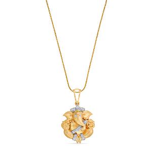 Buy 14 Karat Gold & Diamond Lord Ganesh Pendant