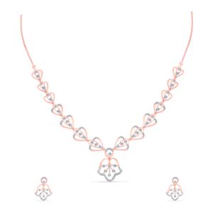 Buy 14 Karat Gold & Diamond Necklace Set