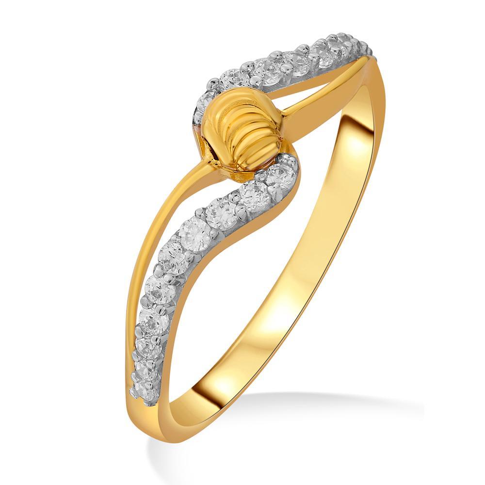 Buy 22 Karat Gold Dainty Diamond Ring
