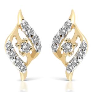 Buy Shimmering Swirl Diamond Earrings