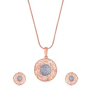 Buy 14 Karat Gold & Diamond Pendant Set