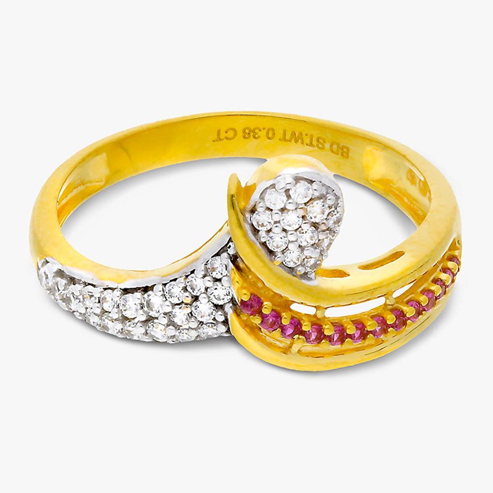 Buy Asymmetric Design 22 Karat Gold Ring