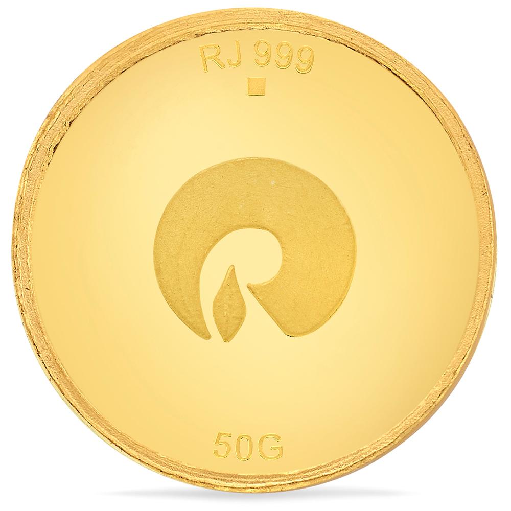 Buy 24 Karat Yellow Finish 50 Grams Gold Coin