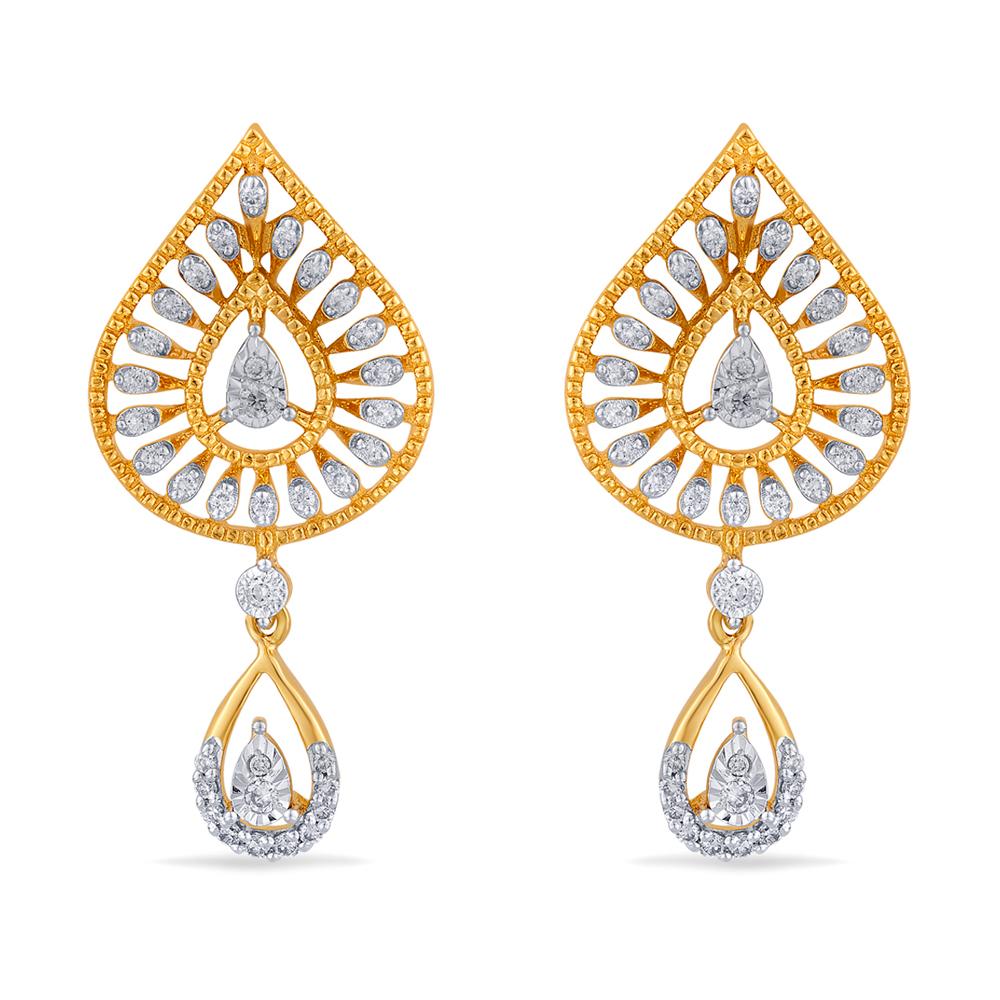 Buy 18 Karat Gold & Diamond Earrings