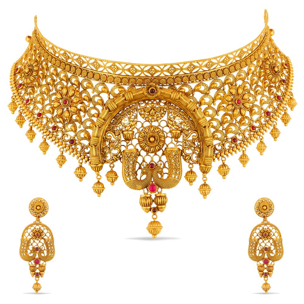 Buy 22 Karat Gold Necklace Set