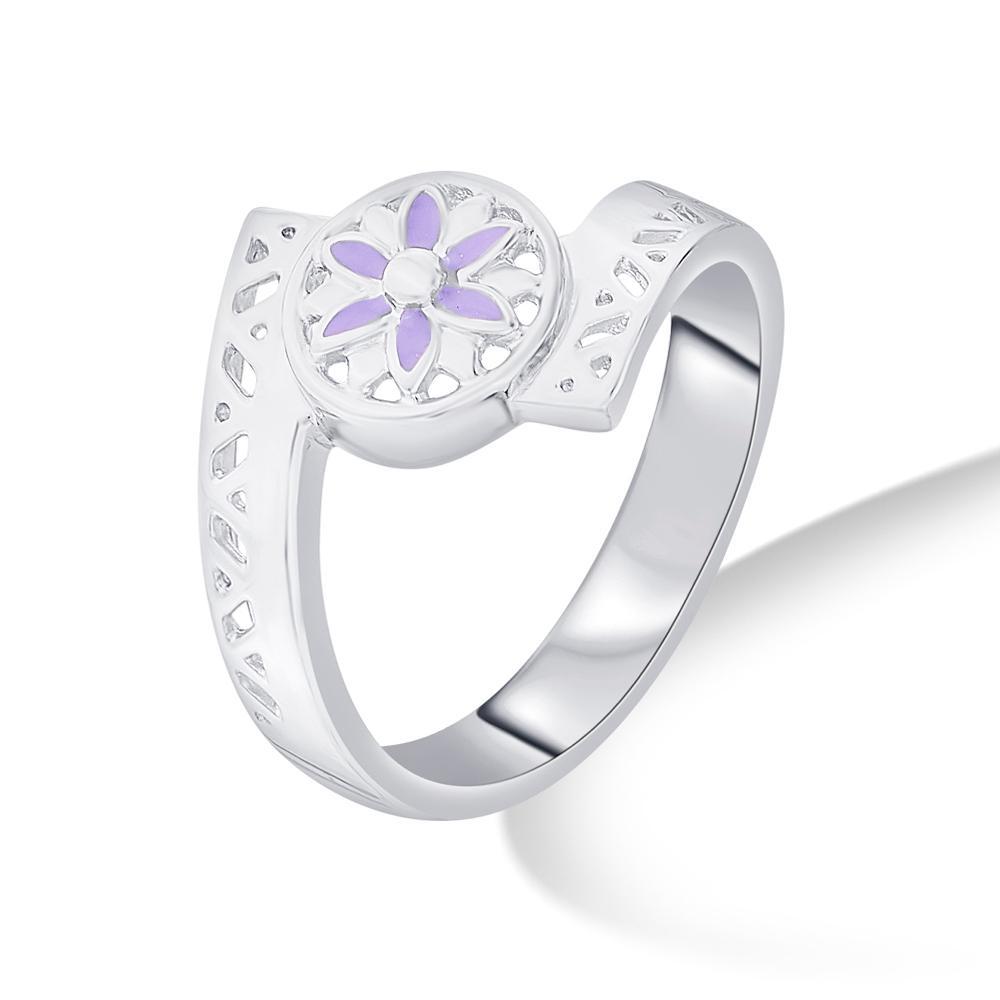 Buy Silver Flower Moon Ring