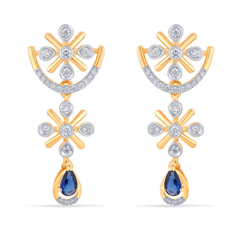 Buy 18 Karat Gold & Diamond Earrings