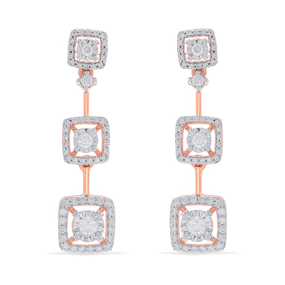 Buy 18 Karat Gold & Diamond Earrings