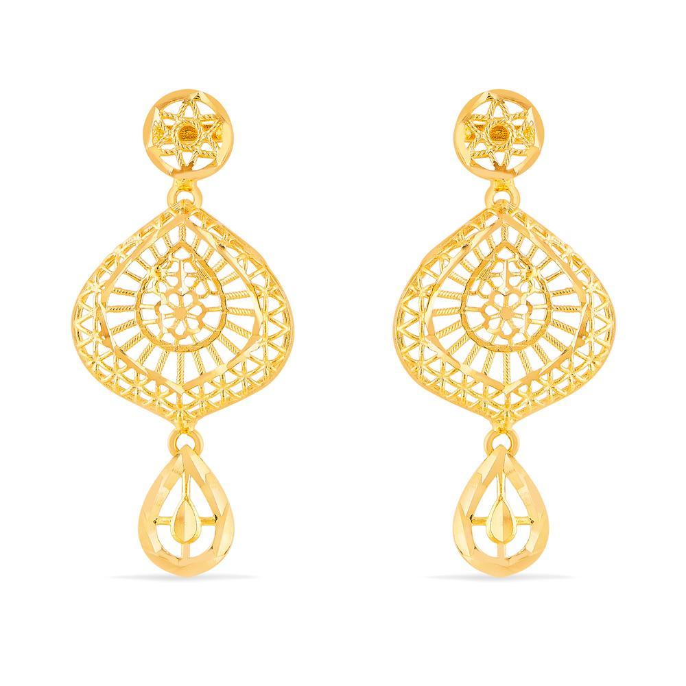 Buy Openwork Dangle Gold Earrings